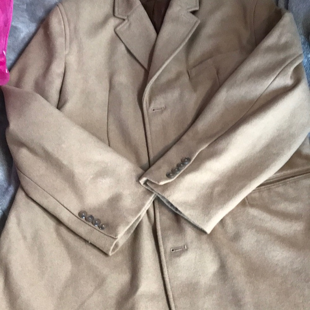 Tan Wool Coat - Picture 2 of 7